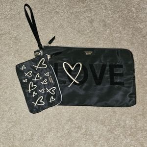 Victoria's Secret Brand New makeup bag and brush or jewelry bag.